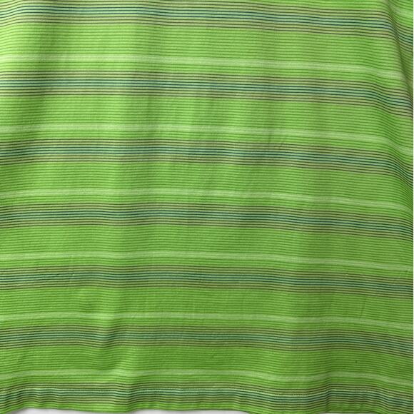 Nike Tiger Woods Collection Golf Polo Dri-Fit Stripes Lime Green Size L - Picture 3 of 11